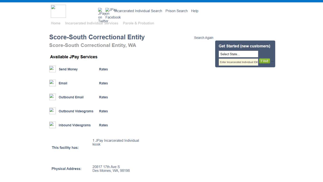 Score-South Correctional Entity